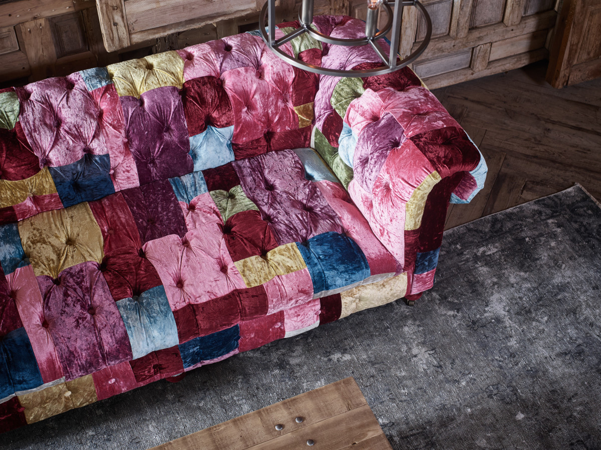 HALO BENSINGTON SOFA VELVET PATCHWORK BOHEM / ハロ ベンジントン