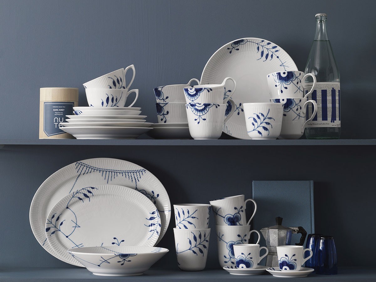 Royal Copenhagen Blue Fluted Mega Oval Dish 28 / ロイヤル