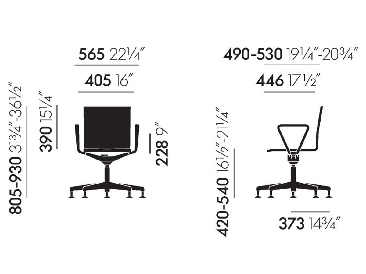Vitra .04 / ヴィトラ ゼロフォー スタジオチェア アームレスト付