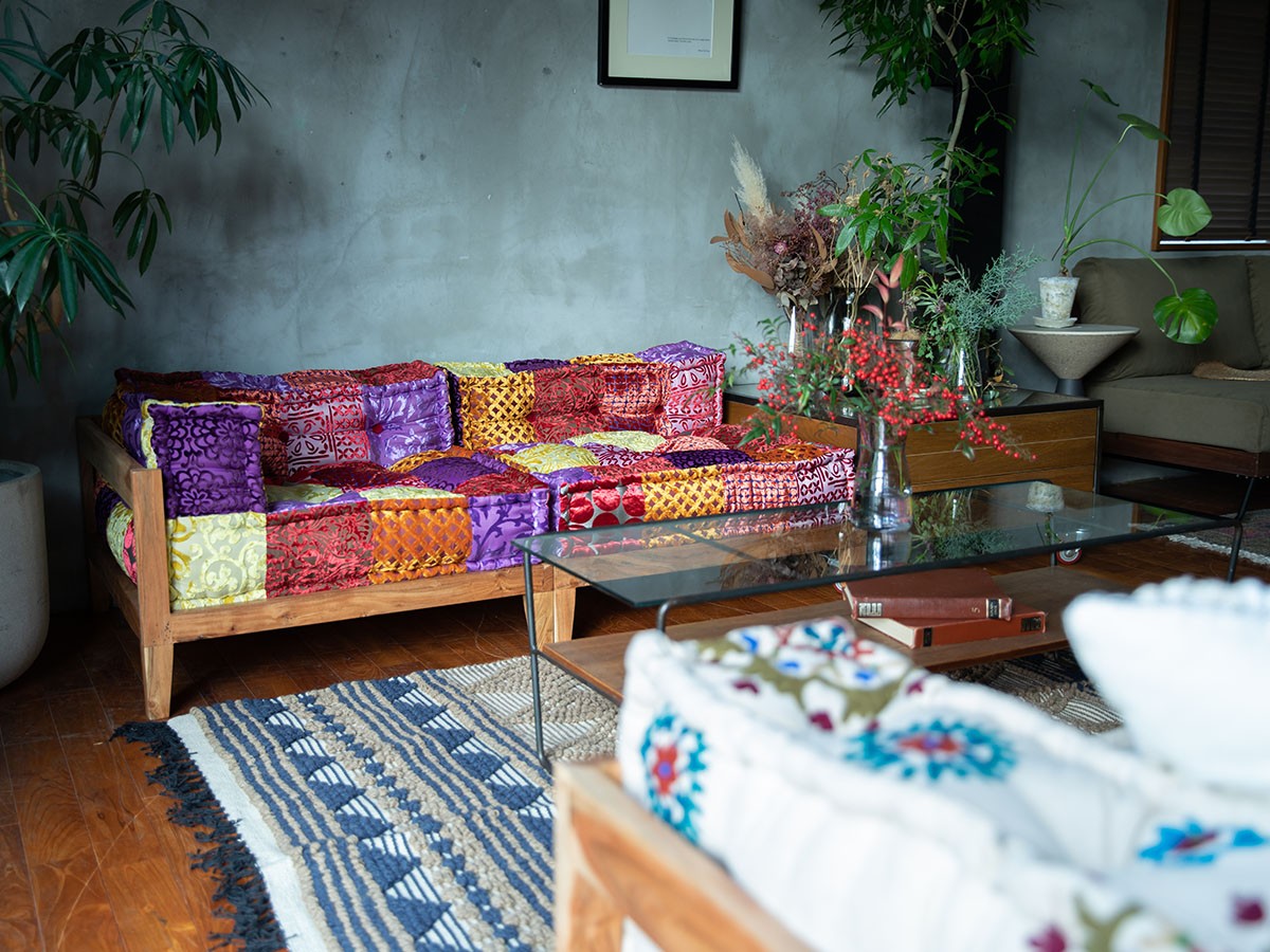 ほぼ未使用アデペシュブロックマルチソファクッション