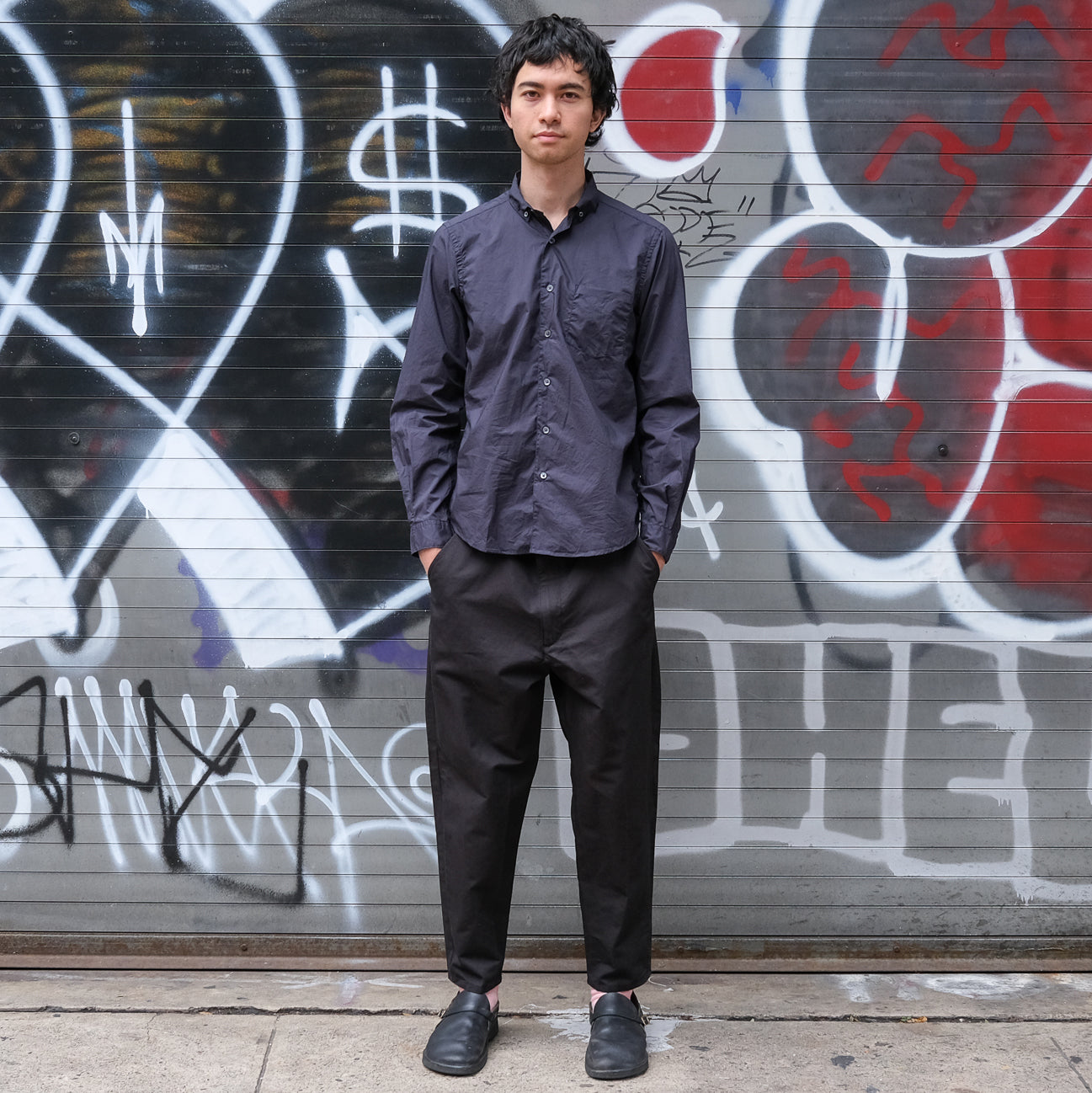 The Single Needle Shirt, Anthracite – Steven Alan