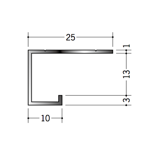 金物 51119 創建 アルミ 見切縁 アルミ アクリルペイント・ブラック