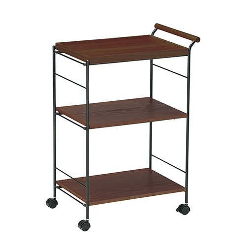 オフィスワゴン KW-545 弘益 キッチンワゴン ワゴン ブラウン W545