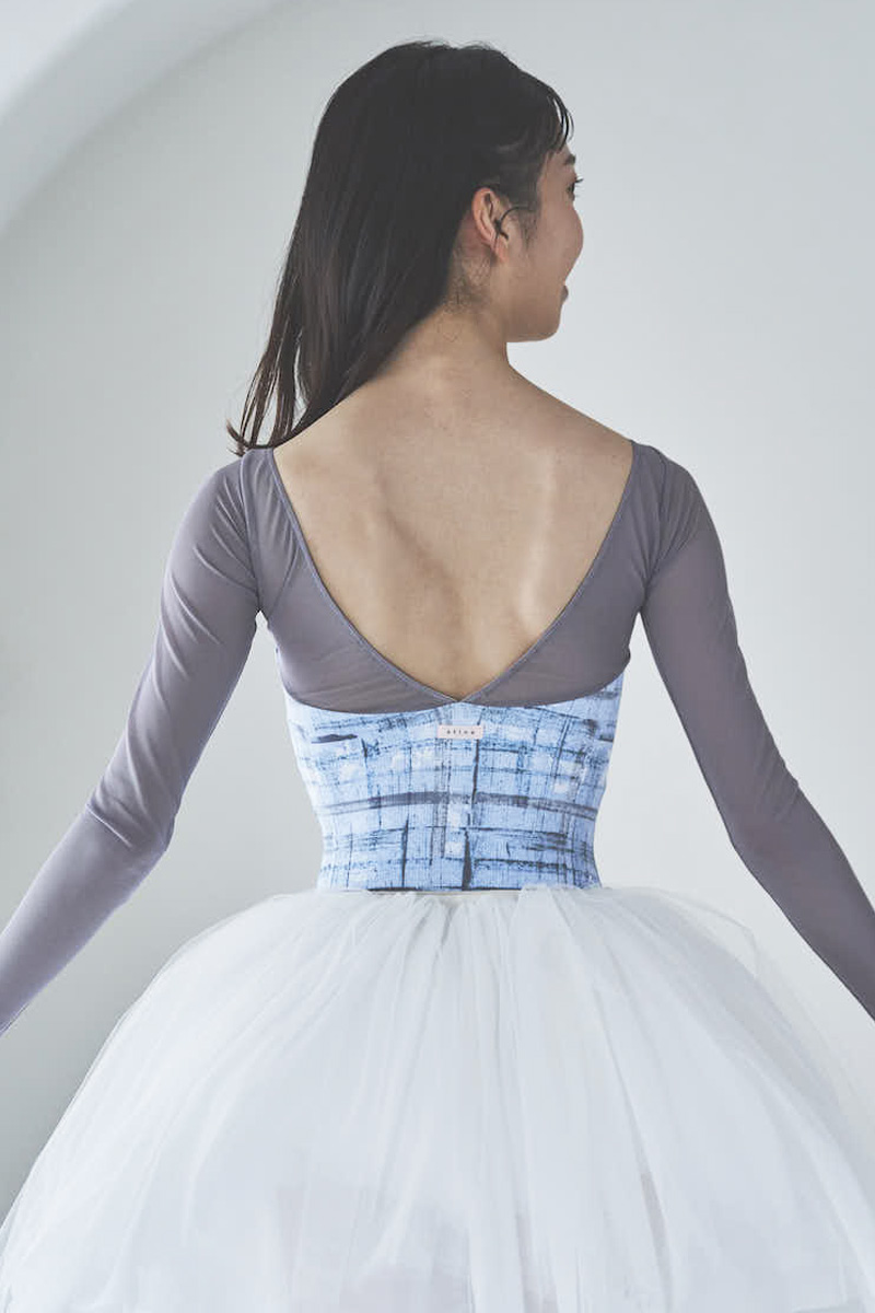 stina / type T long / paint check blue stina スティナtype T