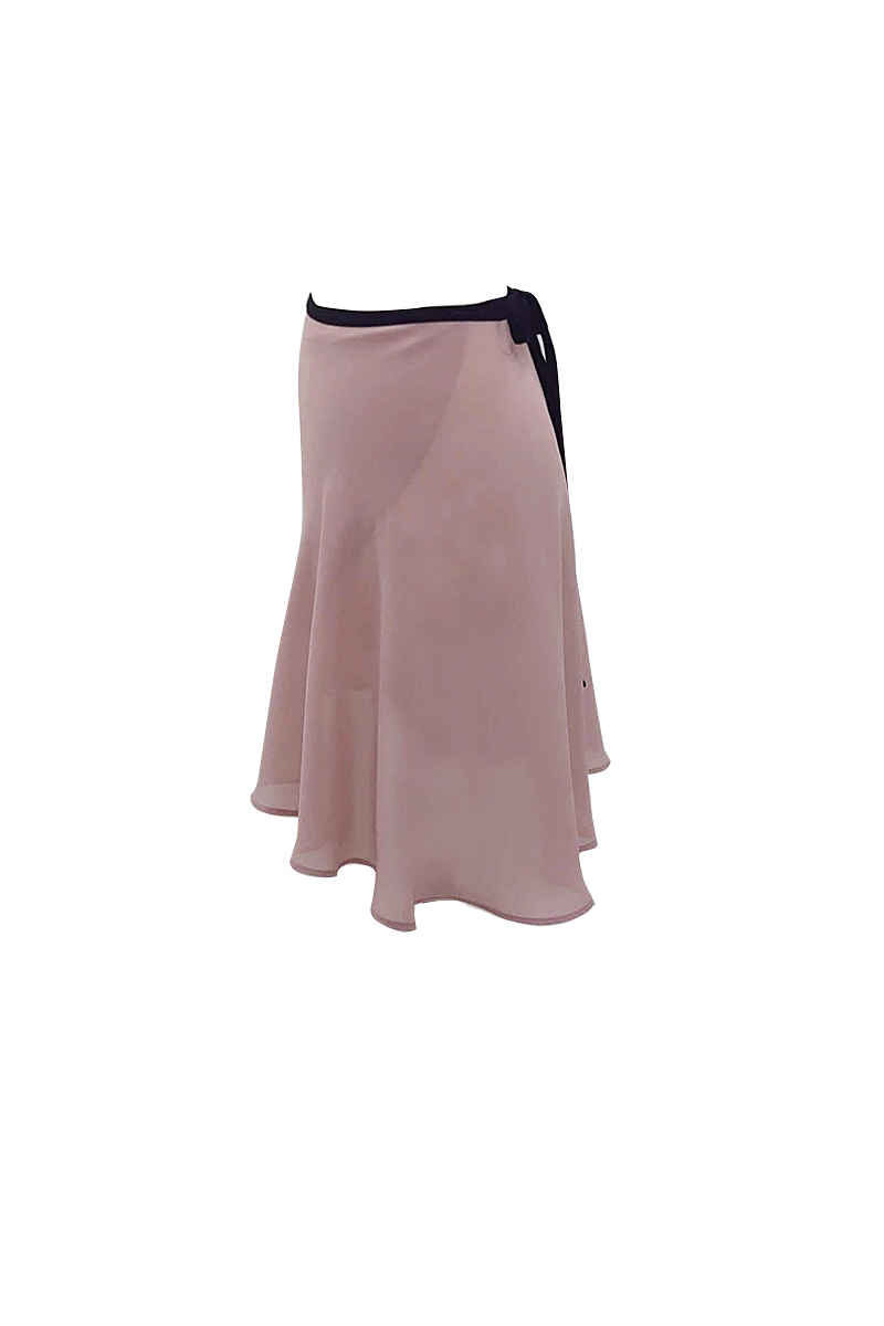 stina / black ribbon wrap skirt / short / dusty pink
