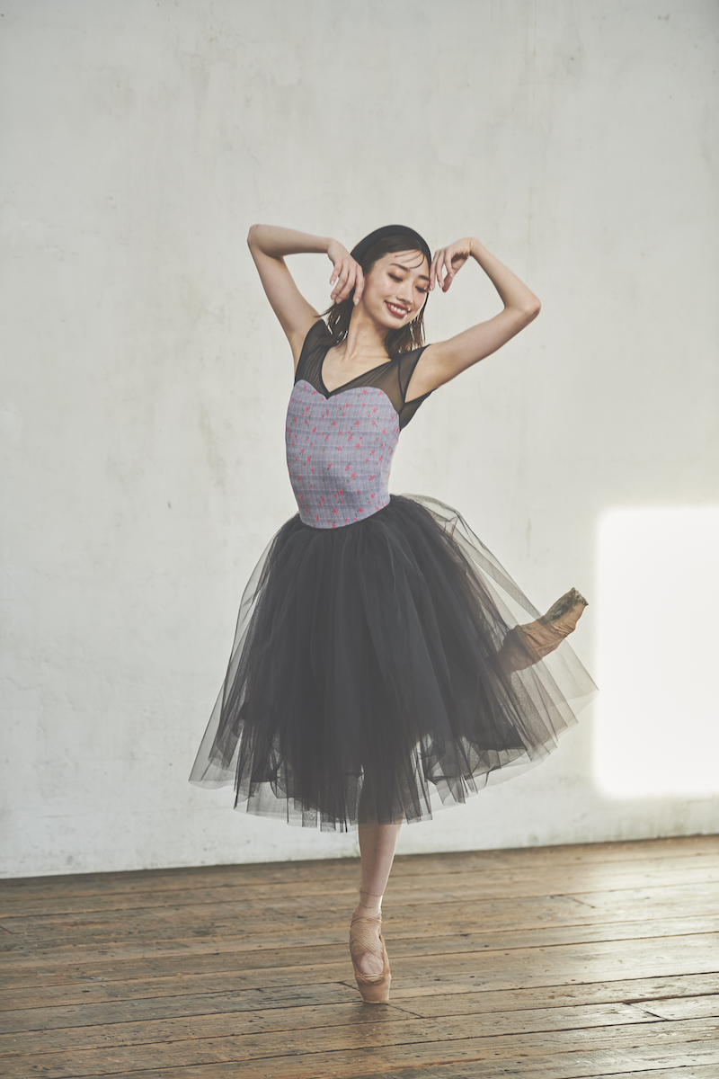 stina / type H half sleeve / glen check charcoal