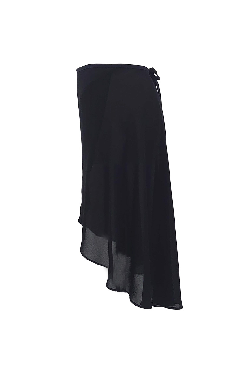 stina / black ribbon wrap skirt / black
