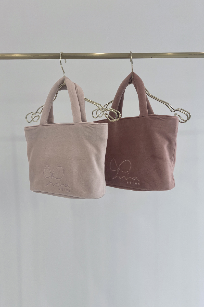 stina / stina Mini Velour Bag / rosepink