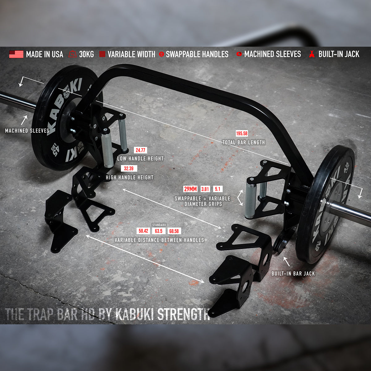 Kabuki Strength – The Trap Bar HD, Standard – Strength Shop