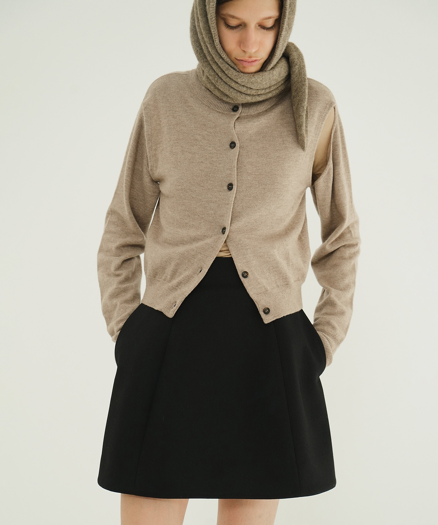 CONSTRUCTIVE MINI SKIRT(0 BLACK): CLANE: WOMENS｜ STUDIOUS ONLINE