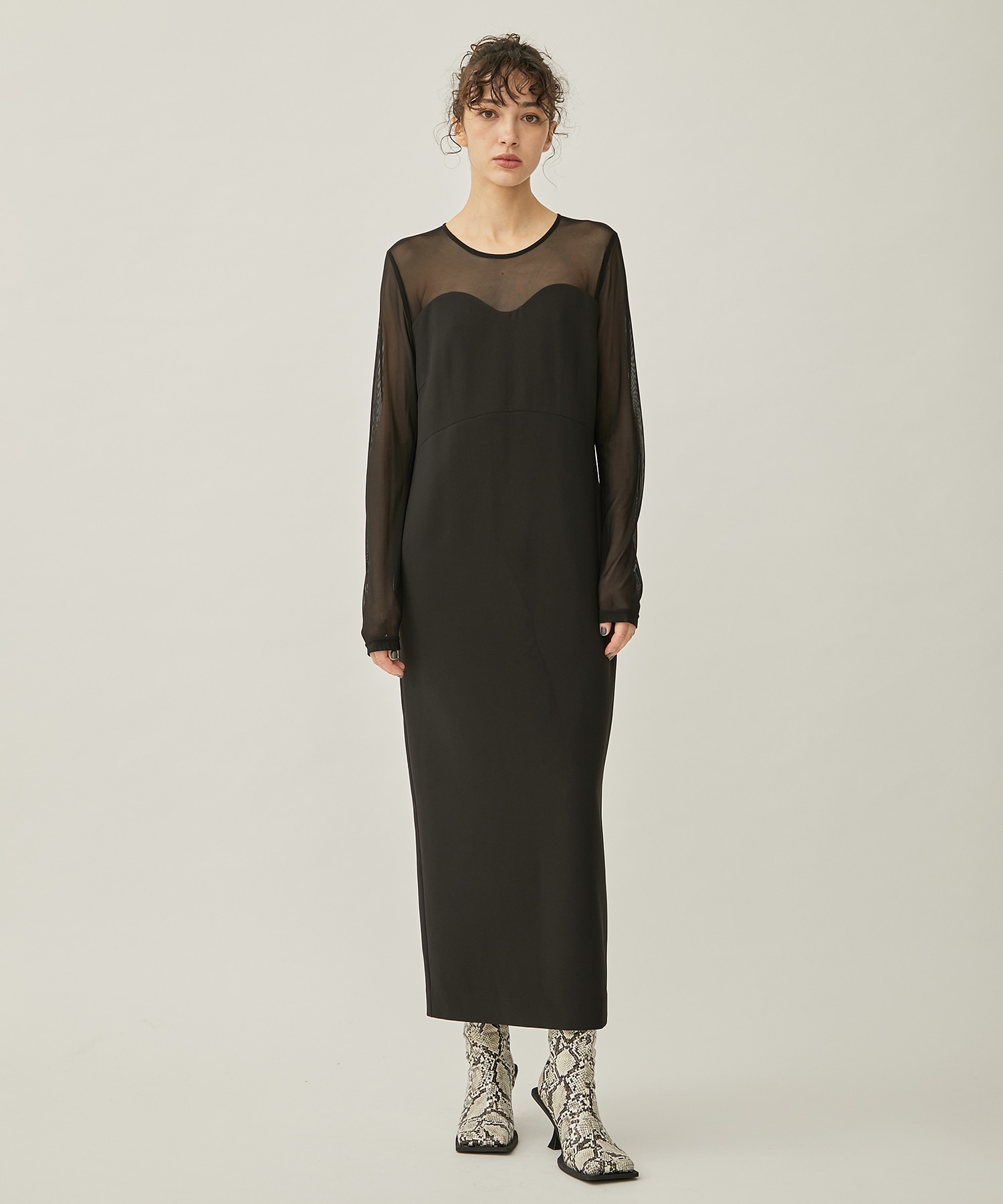 I LINE TULLE VEST SET DRESS(M BLACK): AMERI: WOMENS｜ STUDIOUS