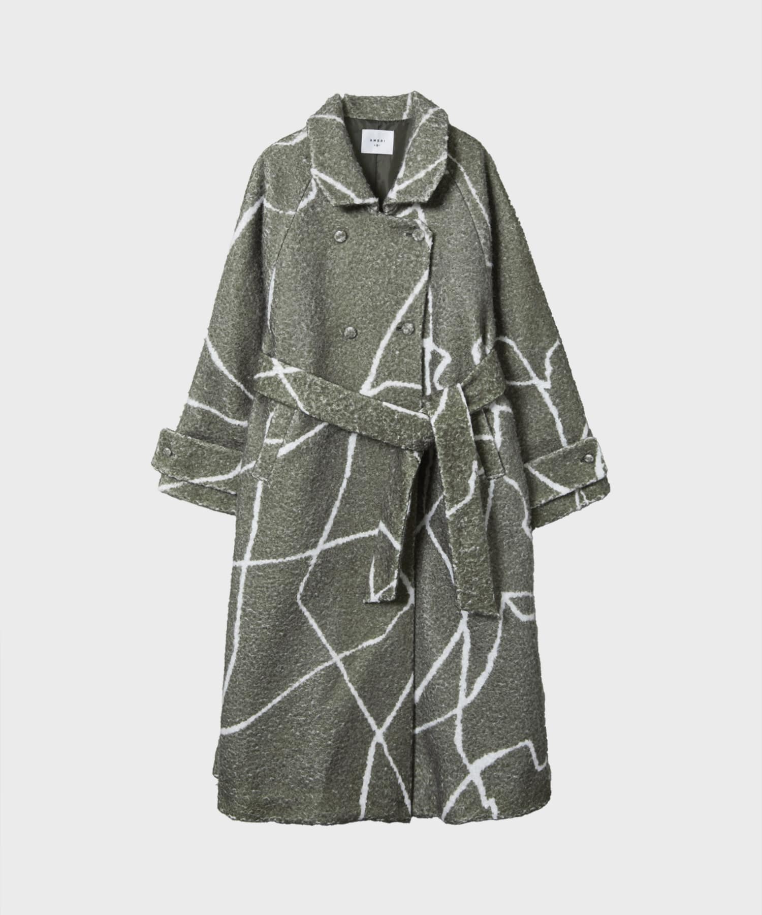LITTLE FLARE LINE ART LONG COAT(S KHAKI): AMERI: WOMENS｜ STUDIOUS