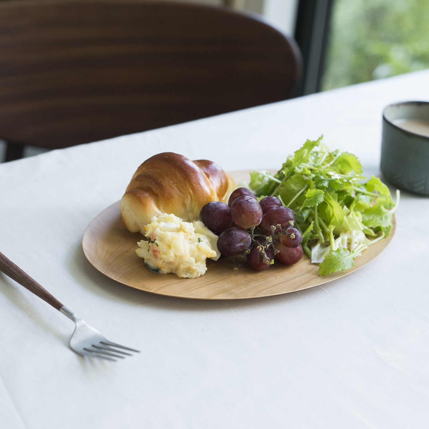 薗部産業/オーバルパン皿 桜 -お手入れ不要！10年持つ無垢の木製皿