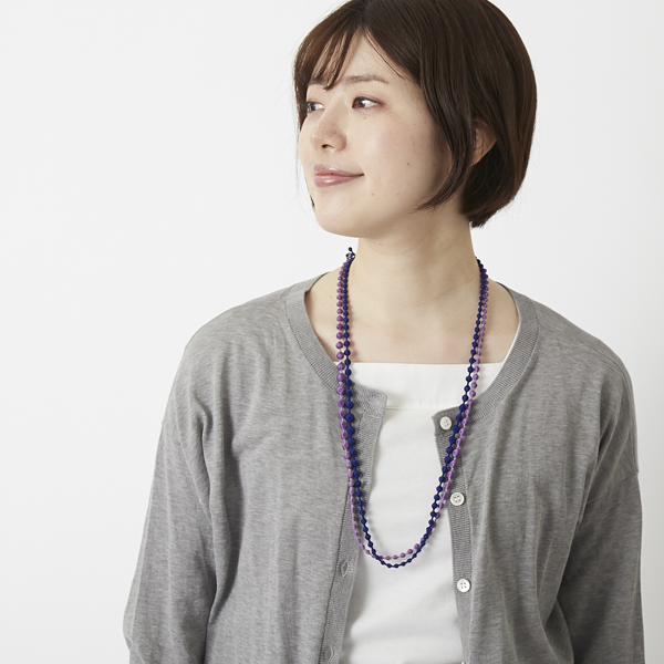 000/スフィアプラス ネックレス 80cm -繊細で美しい、彩り豊かな刺繍