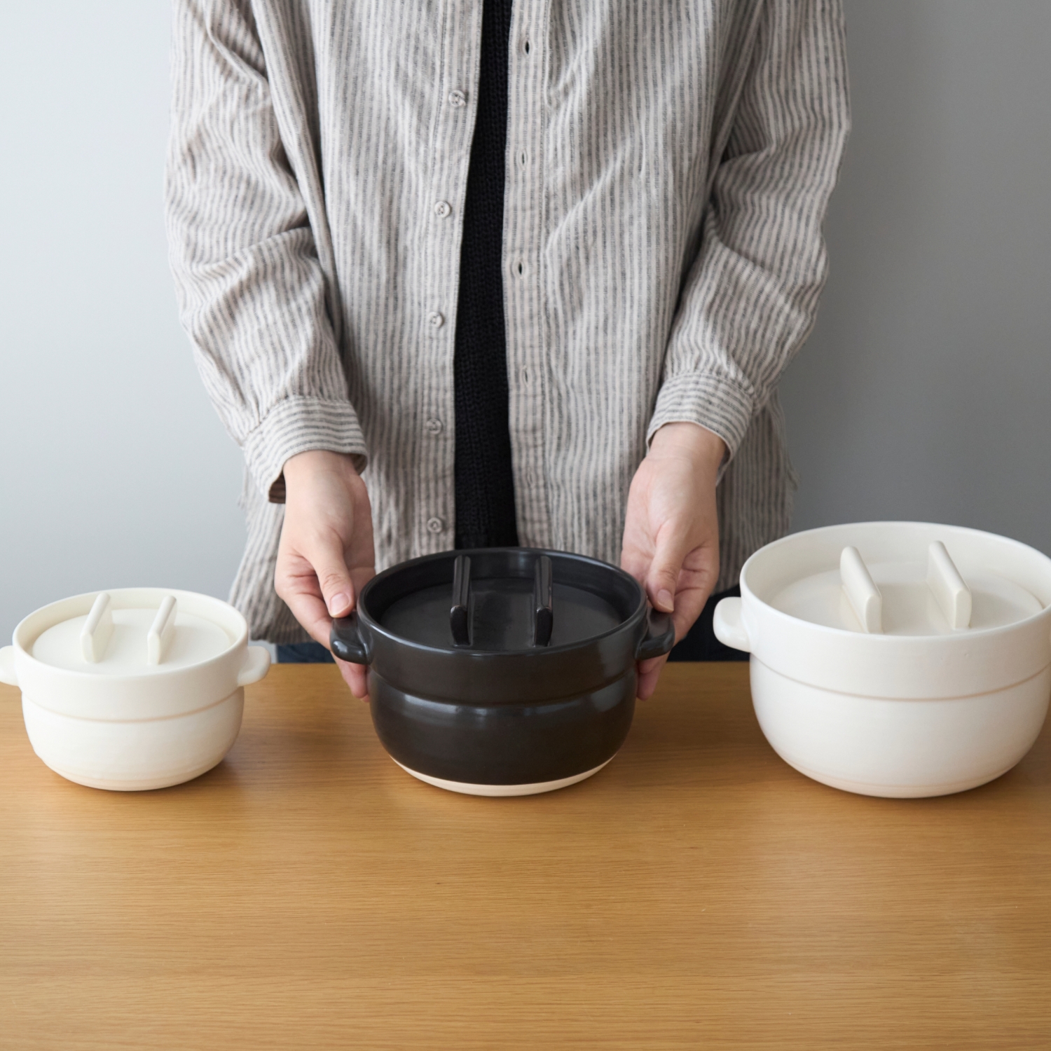 かもしか道具店/ごはんの鍋 3合 -そのまま食卓に出せて冷蔵保存も