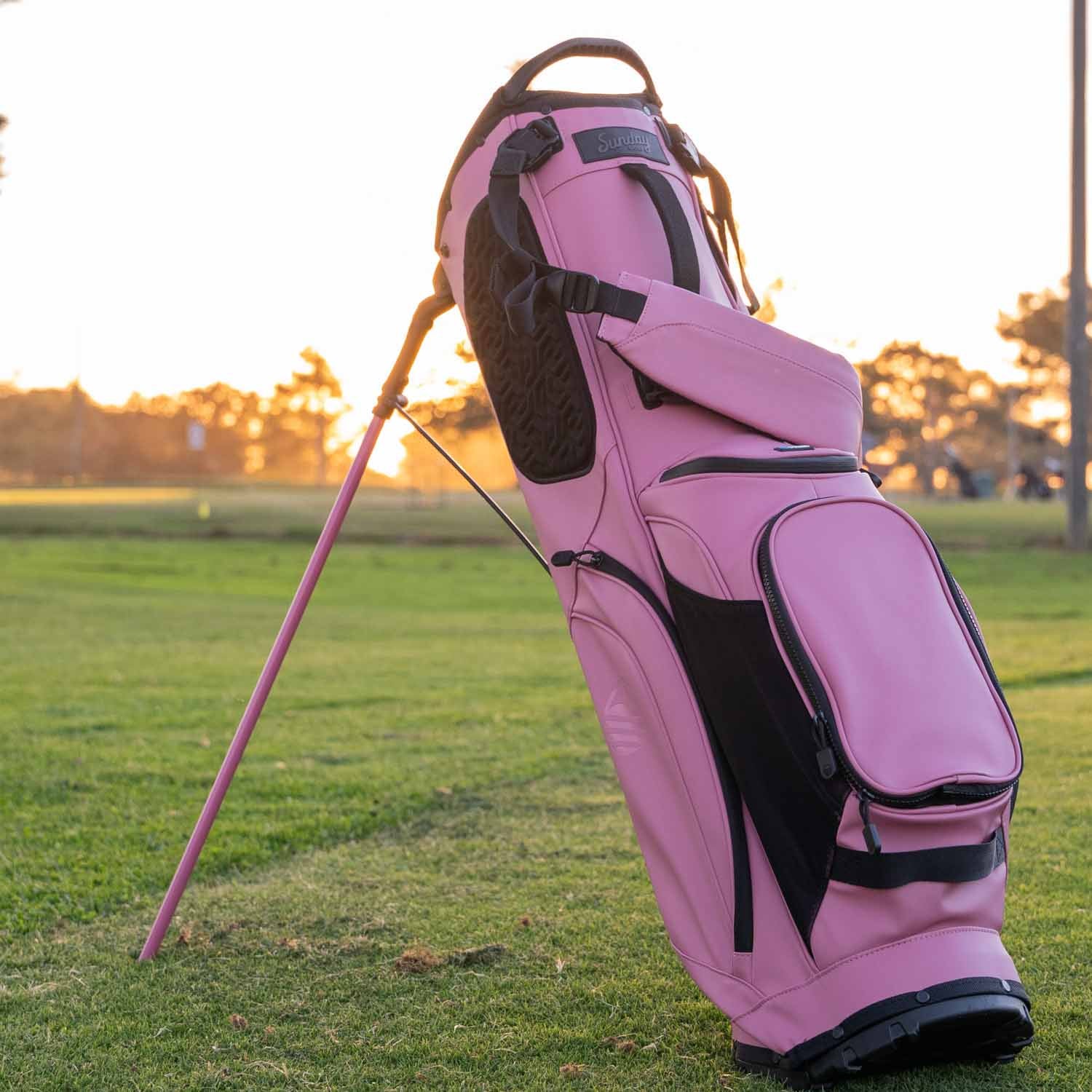 Ryder S-Class | Pink Leather Full Size Stand Bag – Sunday Golf