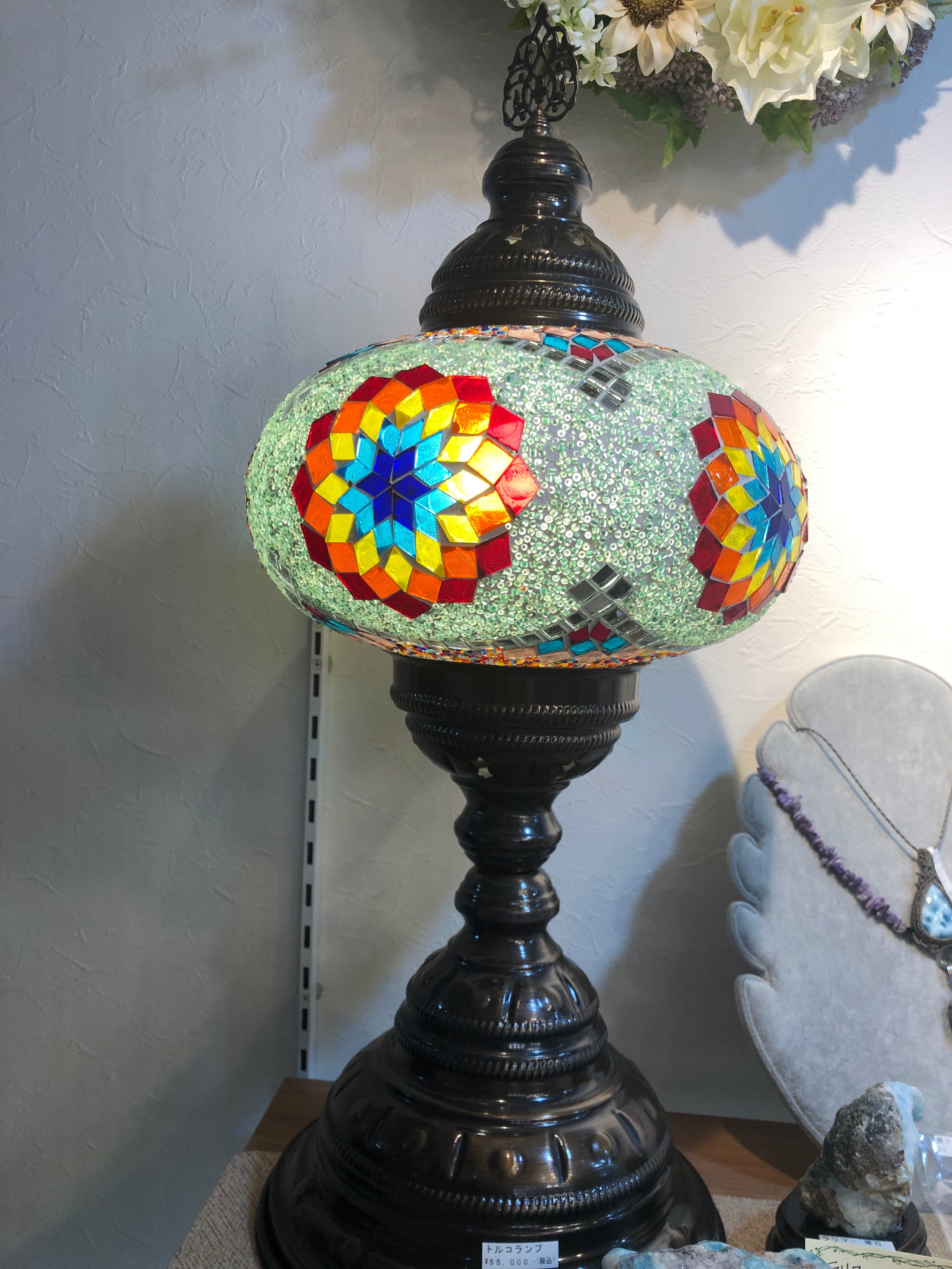 トルコランプ（スタンド型）-グリーン – sucredecristal