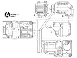 DF-03 Aパーツ(黒/ギヤボックス) ※アフターパーツ※ [10004432