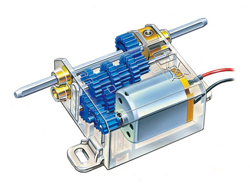 ミニモーター多段ギヤボックス(12速) [70190] - スーパーラジコン