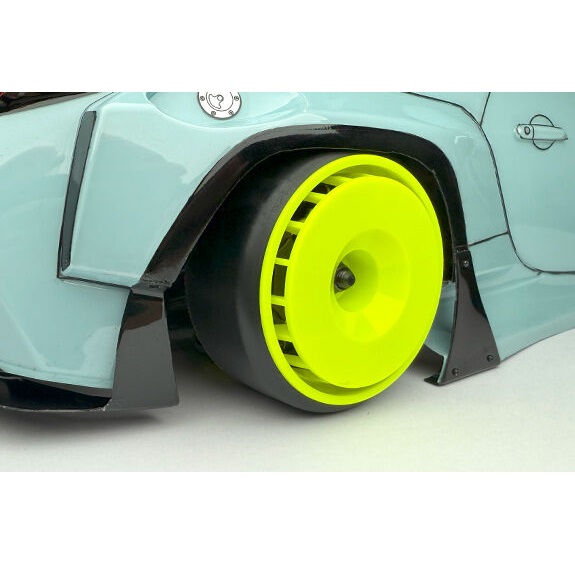 ドリフトコンペティションホイールGA18(蛍光イエロー、オフセット4、2