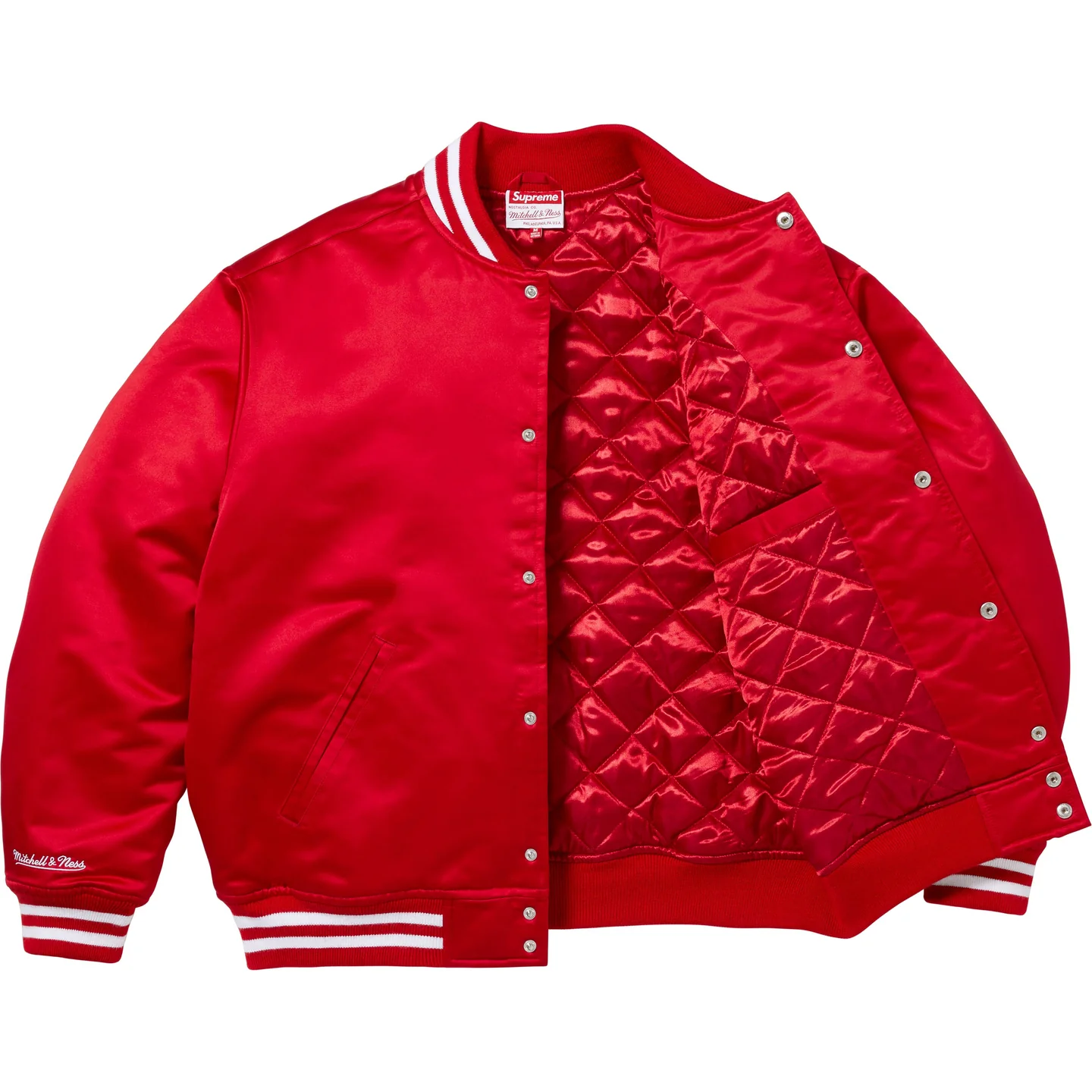 Supreme®/Mitchell & Ness® Satin Varsity Jacket | Supreme 24fw