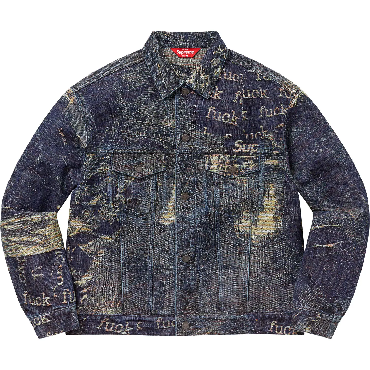 Archive Denim Jacquard Trucker Jacket | Supreme 23ss