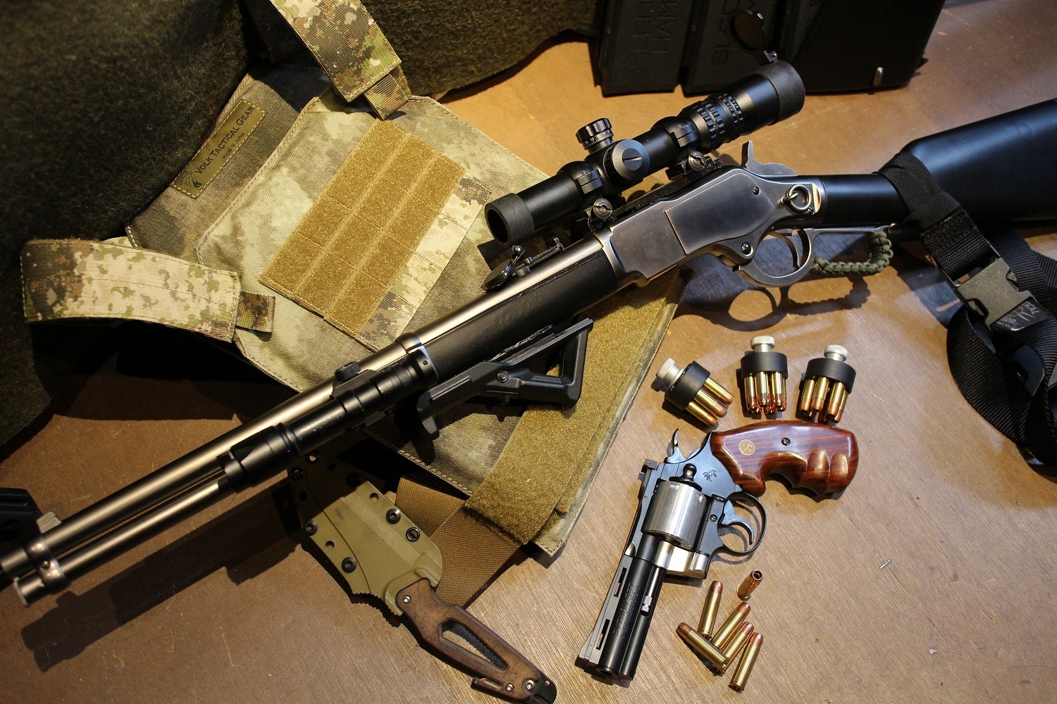 KTWウィンチェスター M1873 カービンフェイクウッド20mmレール付き KTW